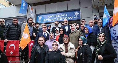 AK Parti İl Başkanı Kabaktepe ve Vekil Adayı Eminmollaoğlu, Kayışdağı İrtibat Bürosu açılışını yaptı