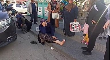 Ankara'da otomobilin çarptığı kadın yaralandı