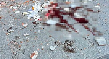 Annesinin tedavisi için tıp merkezine geldi, bina tuğlaları kafasına düştü