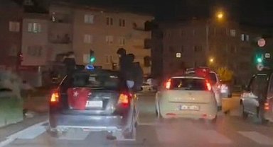 Asker konvoyunda tehlikeli yolculuk kamerada