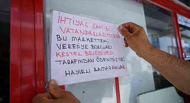 Bakkaldaki veresiye defterlerini kapattılar, elektrik ve su borçlarını ödediler