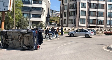 Bandırma'da trafik kazası: 1 yaralı 