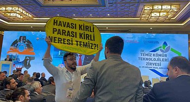 Başkentte çevreci vatandaştan kömür işletmelerine protesto