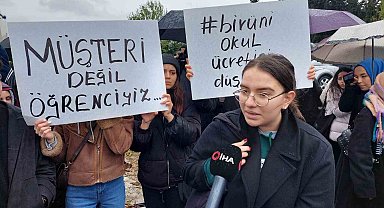 Biruni Üniversitesi öğrencilerinden zam tepkisi