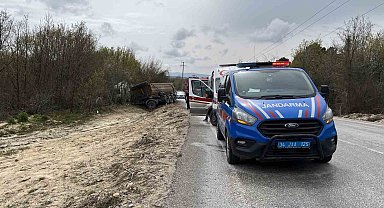 Çatalca'da otomobil ile hafriyat kamyonu çarpıştı: 1 ölü