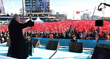 Cumhurbaşkanı Erdoğan: "Kimileri sadece laf yapar, kimileri de işte böyle iş yapar, hizmet yapar"