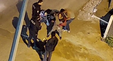 Dayak yediği kocasını polise vermemek için direndi