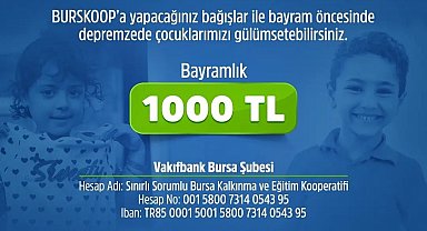 Depremzede çocuklara bayramlık bağışı