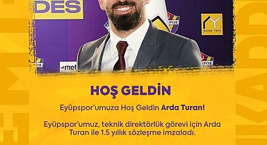 Eyüpspor, teknik direktörlük görevi için Arda Turan ile 1.5 yıllık sözleşme imzalandığını resmen açıkladı.