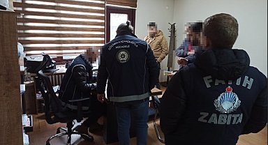 Fatih'te sahte belgelerle yabancı şahıslara ikamet alan iş yerlerine denetim: 1 milyon 3 bin 100 lira idari para cezası uygulandı