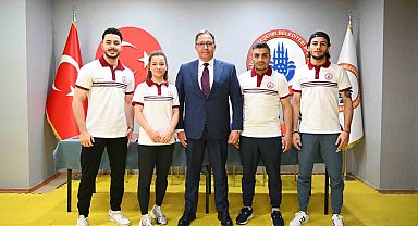İBBSK Başkanı Fatih Keleş, Avrupa şampiyonalarında madalya alan sporcularla buluştu