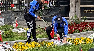 İstanbul polisi bayram öncesinde şehit ailelerini yalnız bırakmadı