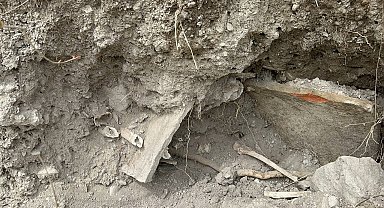 İznik'te Bizans dönemine ait mezar ve insan kemikleri bulundu