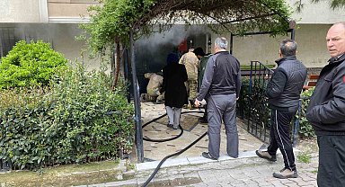 Küçükçekmece'de yangın paniği: 1 kadın ağır yaralandı