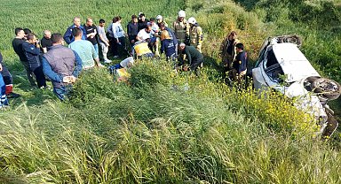 Otomobil şarampole yuvarlandı: 1 ölü, 3 yaralı