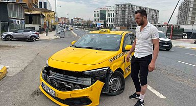 Tartıştığı taksiciyi ezmek için otomobilini üzerine sürdü