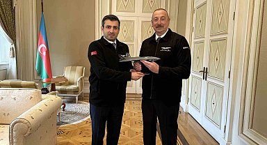 Selçuk Bayraktar Azerbaycan Cumhurbaşkanı İlham Aliyev'i ziyaret etti