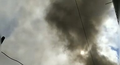 Şişli'de yangında panik anları kamerada