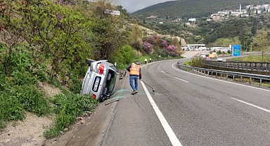 Takla Atan Otomobilden Burnu Bile Kanamadan Çıktı 