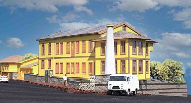 Yıldırım'da tarihi köşkte çalışmalar devam ediyor