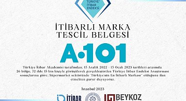 A101 Türkiye'nin en itibarlı süpermarketi seçildi