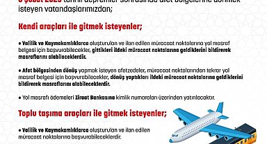 AFAD'dan deprem bölgesine geri dönüş yapmak isteyen vatandaşlar için duyuru