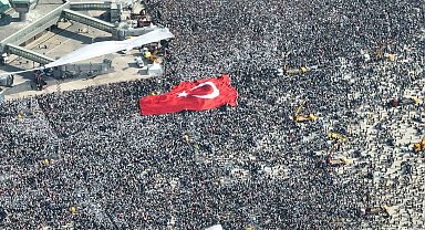 AK Parti Büyük İstanbul Miting alanı havadan böyle görüntülendi