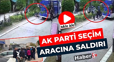 AK Parti seçim aracına saldırı   