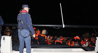 Ayvacık açıklarında 45 kaçak göçmen yakalandı