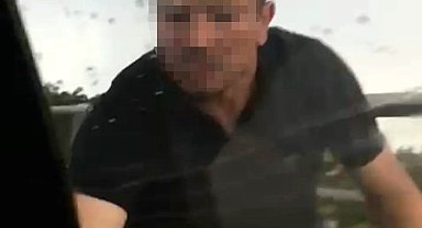 Başkent'te bir otobüs şoförü tartıştığı sürücünün önünü keserek aracın camlarını kırdı