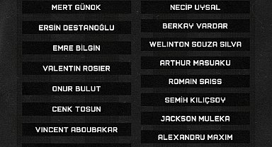 Beşiktaş'ın kamp kadrosu belli oldu