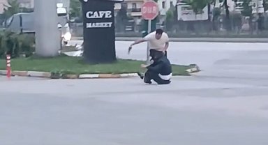 Bursa'da şüphelilerin polisle kovalamacası amatör kameraya yansıdı