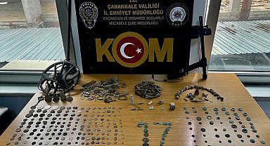 Çanakkale'de 264 adet sikke ele geçirildi