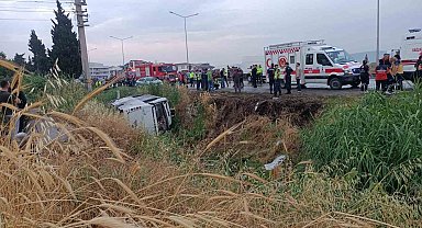 Cezaevi nakil aracı şarampole devrildi: 9'u jandarma personeli 10 yaralı
