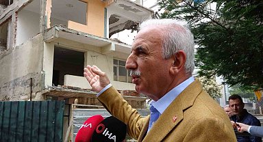 Deprem sonrası Ümraniye'de ilk kentsel dönüşüm yıkımı başladı