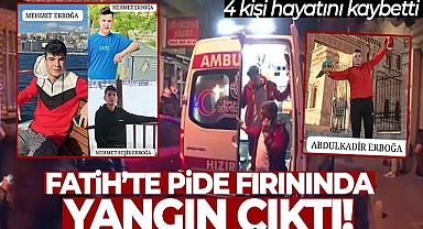 Fatih'te pide fırınında yangın çıktı