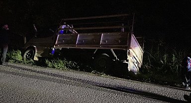 Kamyonet sulama kanalına düştü: 1 yaralı