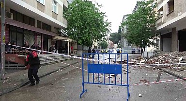 Kartal'da kolonunda çatlak oluşan 7 katlı apartman tahliye edildi