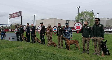 Narkotik Dedektör Köpekler Yarışması'nda Türkiye'yi temsil eden 'Nobel' birinci oldu