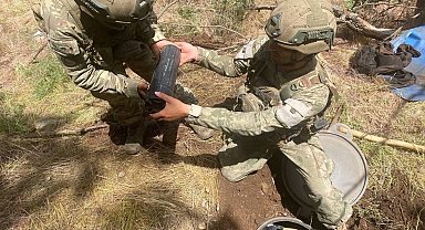 PKK'lı teröristlere ait 73 adet havan mühimmatı ve 1 adet AK-47 ele geçirildi