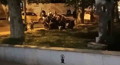 Taksim'de dilencilerin para kavgası kamerada