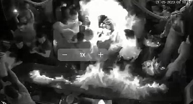 Taksim'de gece kulübünde dehşet anları: Alev alev yandılar