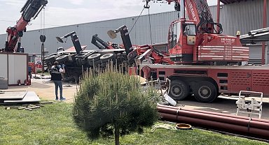 Vinç kazasında hayatını kaybeden 41 yaşındaki işçi son yolculuğuna uğurlandı