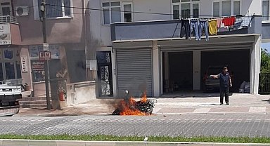 Aldığı motosikleti iade edemeyince benzin döküp yaktı