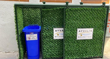 Ayvalık’ın Çöp Konteynerleri Yeşilleniyor