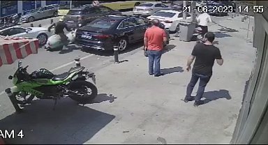 Bebek'te ünlü oyuncunun kaza anı kamerada