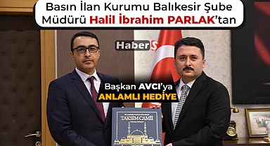 BİK Şube Müdürü Parlak'tan Başkan Avcı'ya Anlamlı Hediye