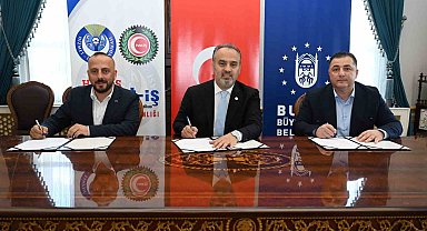 Bursa Büyükşehir Belediyesi ve BUSKİ işçileri için toplu sözleşme imzalandı
