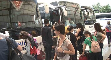 Bursa Otobüs Terminalinde bayram yoğunluğu