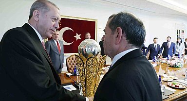 Cumhurbaşkanı Erdoğan, Galatasaray heyetini kabul etti
